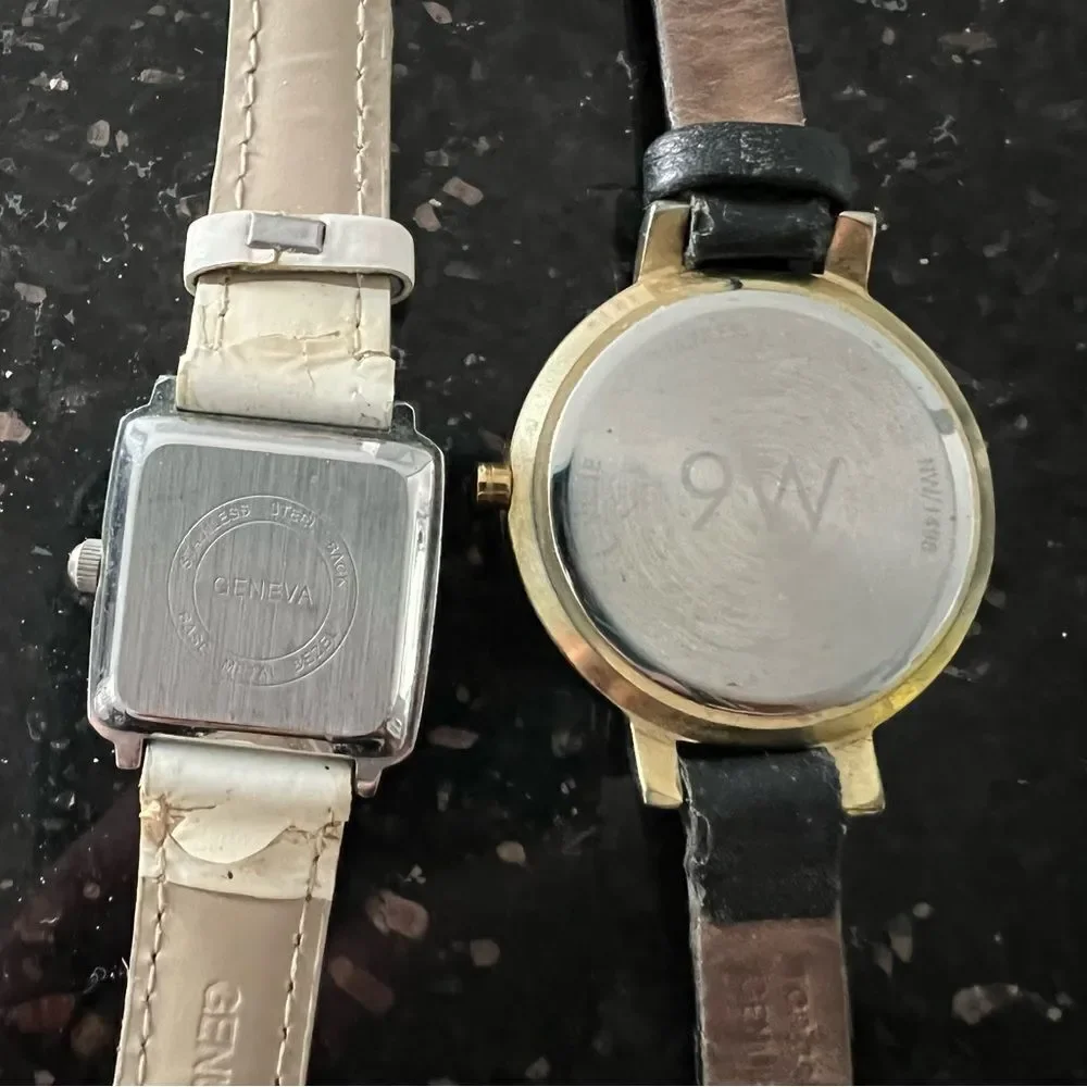 🍭4/$20 Set of two ladies watches - Nine West and Geneva - NEED NEW BATTERIES
